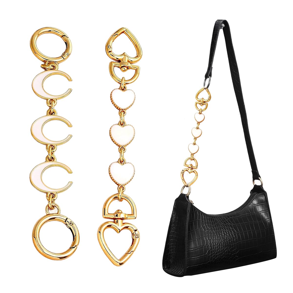 PALAY® 2Pcs Bag Straps for Sling Bag Purse Extender Chain Cute